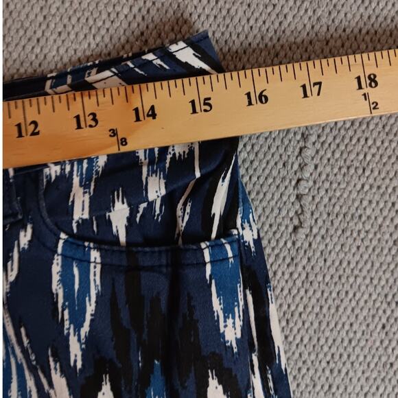 Su & Lola Pants Womens 6 Aztec Blue Stretch 5 Pocket Straight - Picture 11 of 14